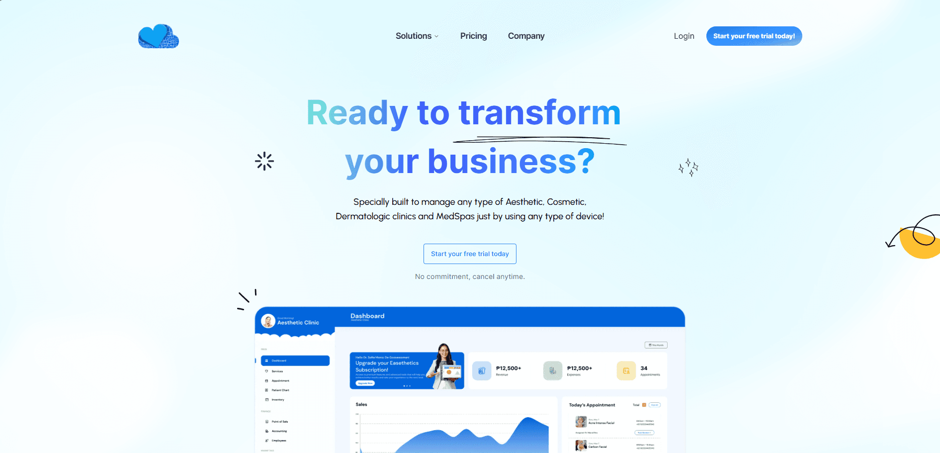 Easethetics Landing Page — image 1